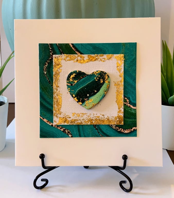 Wood Heart Occasion Card.