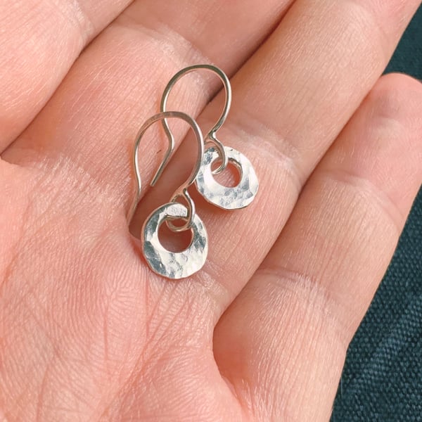 Sterling silver drop Earrings, Handmade Urban Jewellery WEDDING