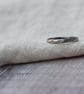 Sterling Silver Stacking Ring, Textured Simple Hammered Ring - Image 6