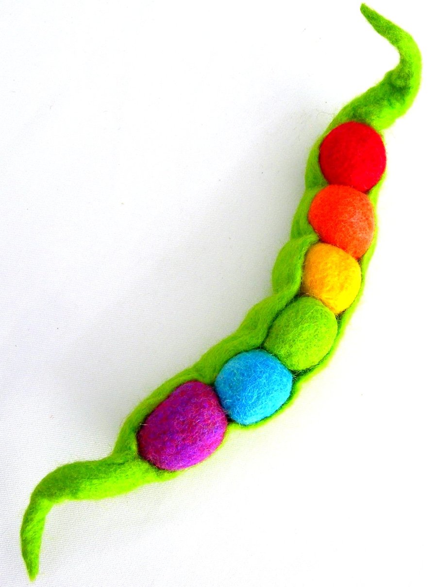  SALE...  Hand Felted, Wool Jewelry felted BROOCH -100% WOOL MERINO