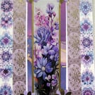Purple Summer Flowers - Hand Crafted Decoupage Greeting Card - Blank 3073