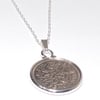 1956 60th Birthday Anniversary sixpence coin pendant plus 18inch SS chain gift