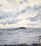Sea view from Crammond Beach small original painting  - Image 3