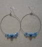 Large Hoop Howite Gemstone Earrings - UK Free Post - Image 1