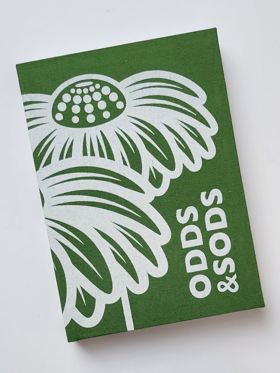 A6 HARDBACK NOTEBOOK - GREEN ECHINACEA