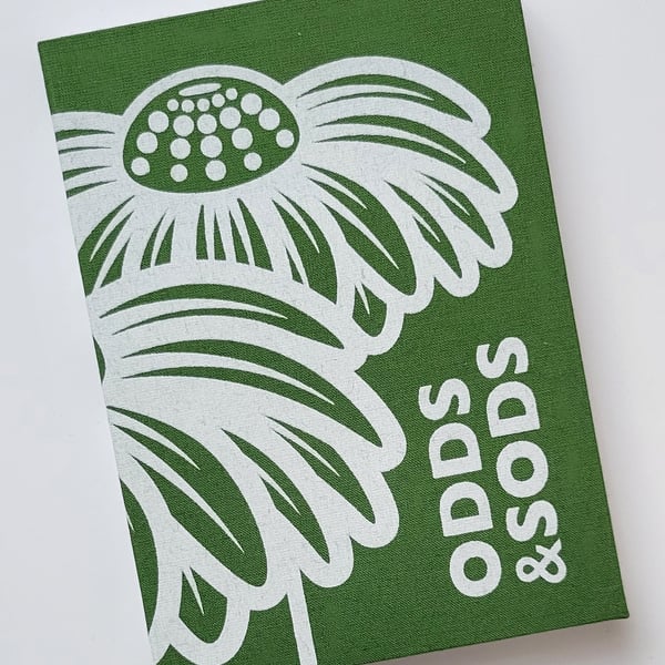 A6 HARDBACK NOTEBOOK - GREEN ECHINACEA