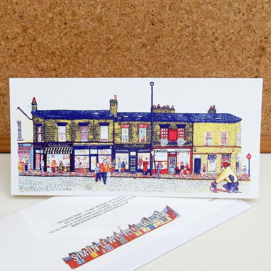Harrogate Road - Chapel Allerton - Leeds Greetings Card