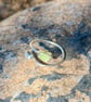 RARE UV & White Seaglass and Sterling Silver Spiral Adjustable Ring - 1353 - Image 4