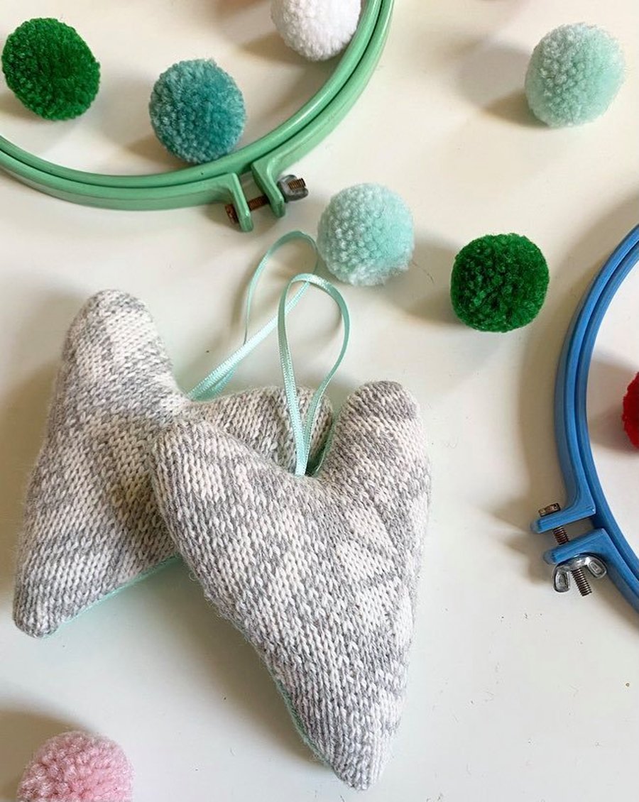 Snow flake Lavender Hearts