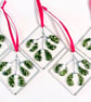Mistletoe Fused Glass Christmas Decoration Secret Santa Stocking Filler Gift