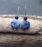 Earrings - Blue sodalite and hematite silver drop earrings, argentium silver  - Image 10