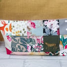 Large patchwork zipper pouch
