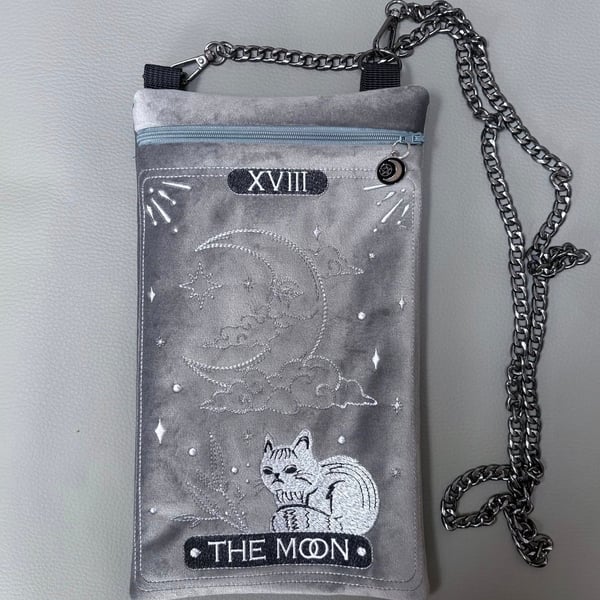 Embroidered Tarot inspired - The Moon  - Velour