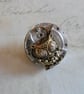  Steampunk Mechanical Owl Brooch 