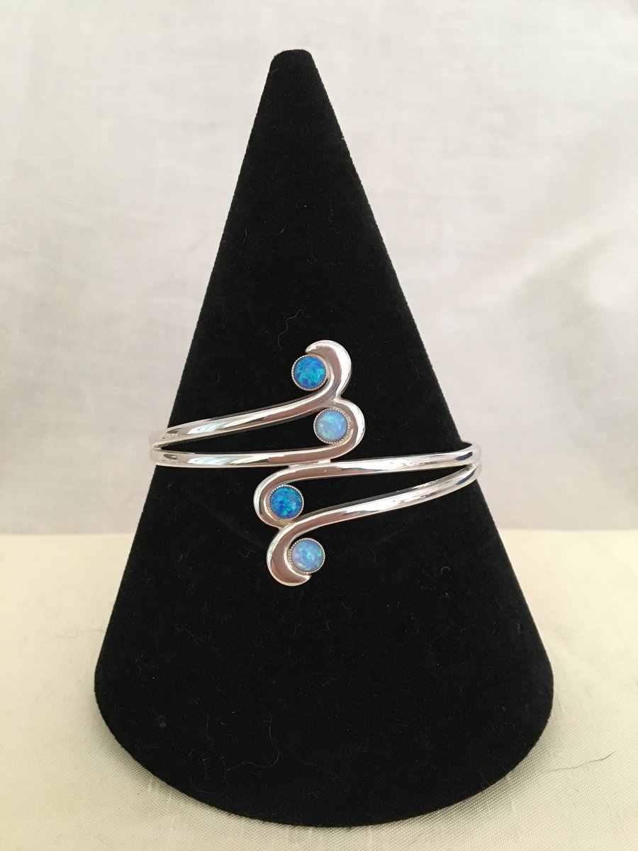 Gorgeous Faux Opal Bangle