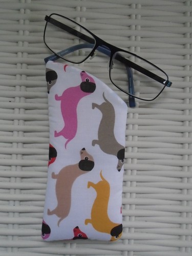Cute Sausage Dog Glasses Case Lined & Padded Each One Unique.