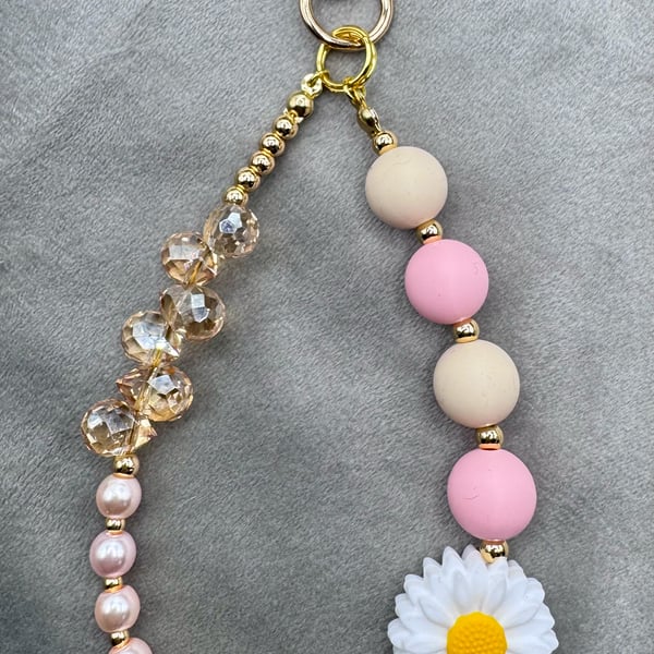 Bag Charm - spring yellow and pink 