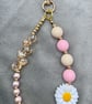 Bag Charm - spring yellow and pink 
