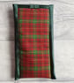 Red, Green & Gold Plaid Glasses Case, Storage Pouch - Image 2