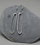 Silver drop earrings - lightweight dangly earrings - recycled sterling silver