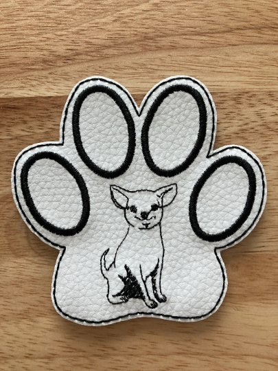 1010  Chihuahua paw print coaster