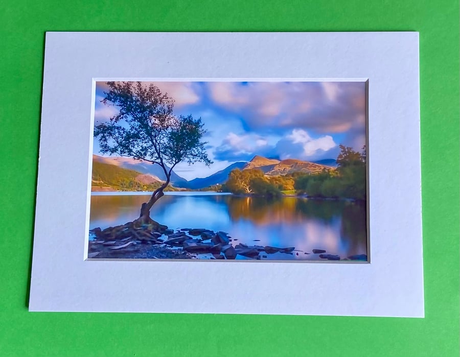 Llyn Padarn Llanberis Wales - Photograph with White Mount and Backing Board