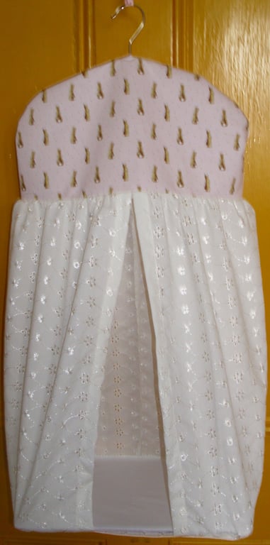 The Flopsy Bunnies Broderie Anglaise Nappy Stacker