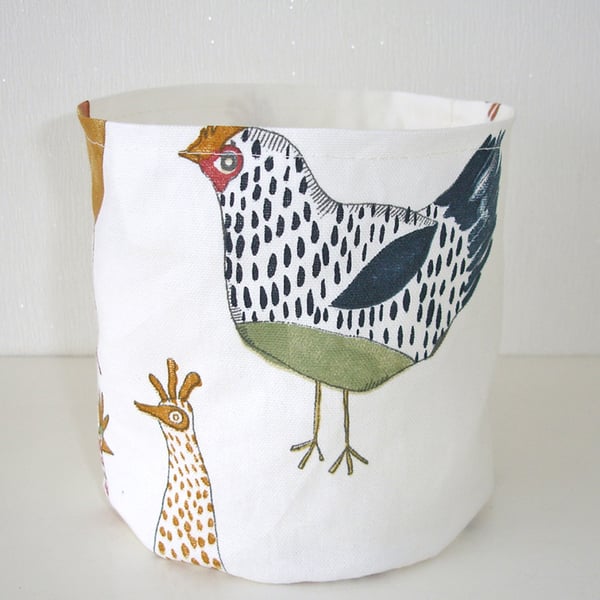 Toilet Roll Holder Hens Loo Storage Basket Bathroom Kitchen Chicken Tidy