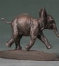 Playing Baby Elephant Animal Statue Small Bronze Resin Sculpture - Image 5