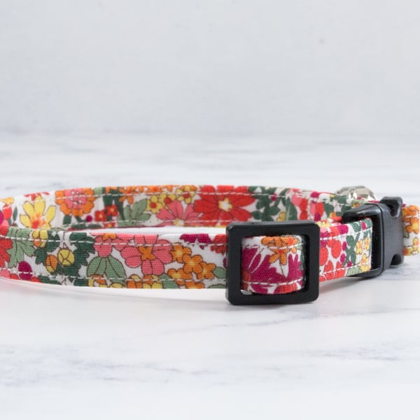 Breakaway Cat Collar, Collar Bell, Cat Collar with Safety Clasp, Cotton Collar