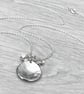 Handmade sterling silver 16mm diamond kiss petal charm pendants on a trace chain - Image 3