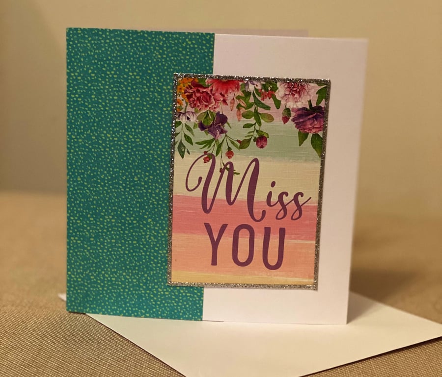 Handmade Miss You Card