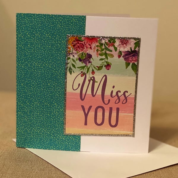 Handmade Miss You Card
