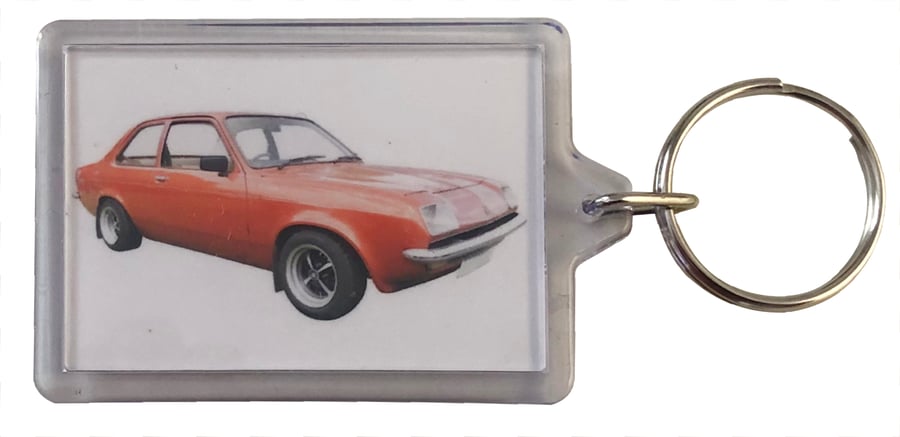 Vauxhall Chevette 1980 - Keyring with 50x35mm Insert - Car Enthusiast