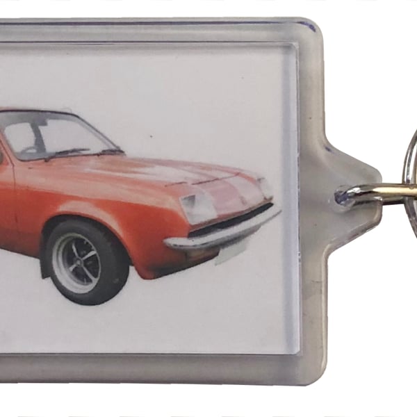 Vauxhall Chevette 1980 - Keyring with 50x35mm Insert - Car Enthusiast