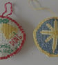 4 Christmas Carol Baubles counted cross stitch kit - Image 5