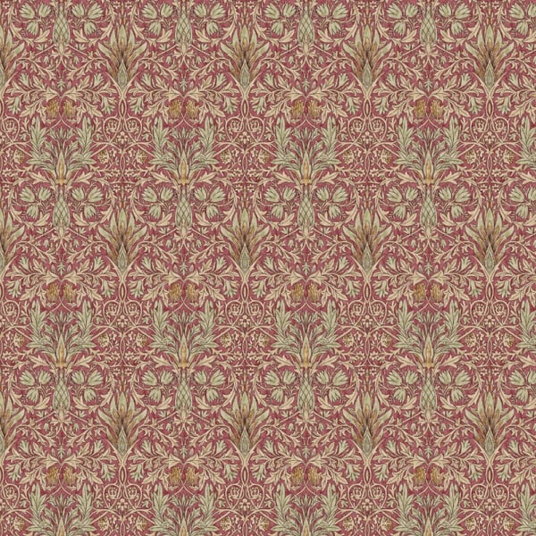 William Morris Snakeshead Tablecloth. Wine  250 x 135cm
