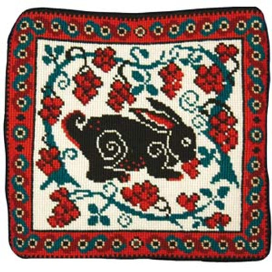 Hare and Grapes, Tapestry Kit, Needlepoint, Charted, Cross Stitch, Craft, Wool 