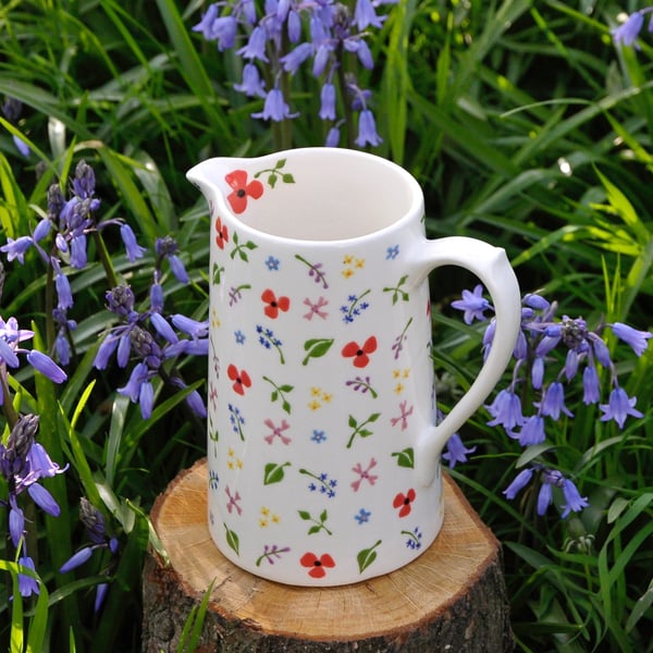 Wild Flowers Farmhouse Jug