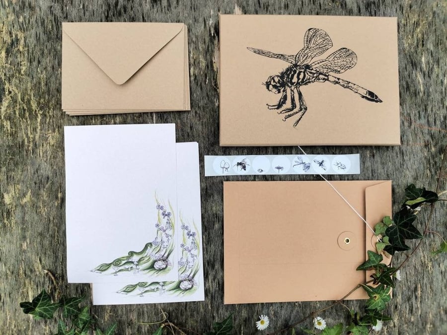 Fantasy forest writing set. Letter writing stationery gift set.