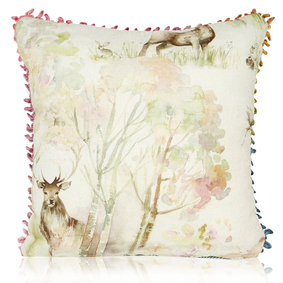 Voyage Enchanted Forest 30cm Cushion with a voyage trim