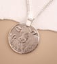 Cow Engraved Sterling Silver Coin Necklace - Image 9