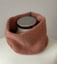 Neck warmer unisex knitted soft merino lambswool light weight zigzag pattern - Image 3
