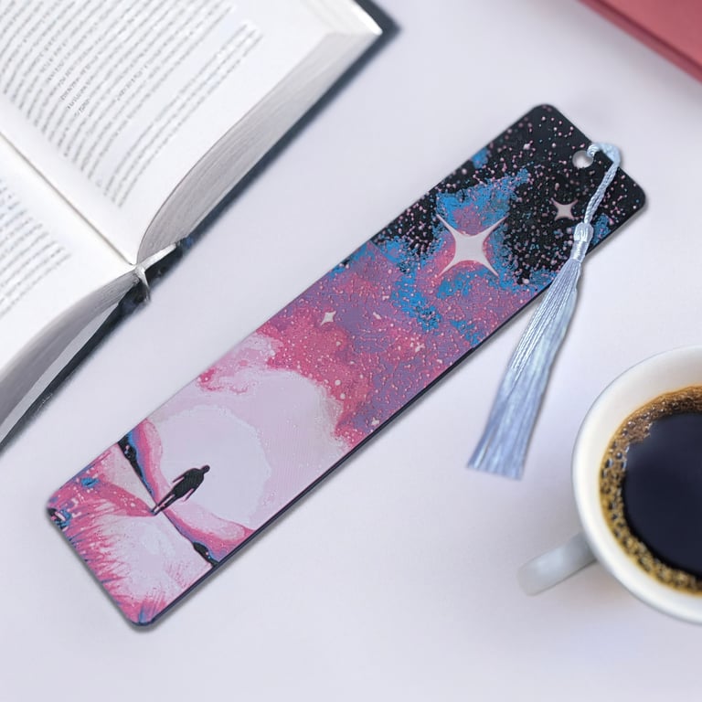 Starry sky bookmark textured