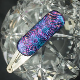 Pink Fused Glass Hairslide