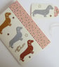 Dachshund Sausage Dog Birthday Card and Gift Label - Image 1
