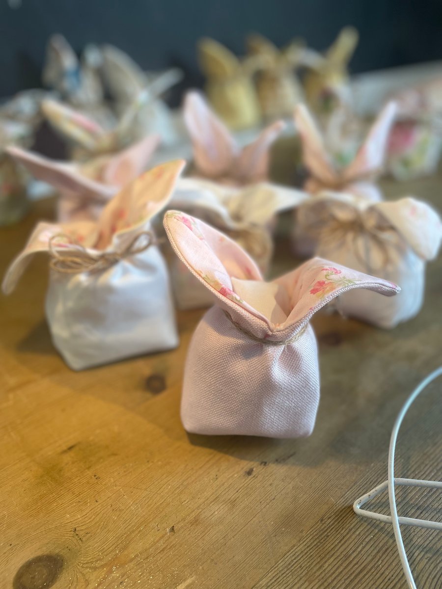 Hand Made Reversible Bunny Bags made with recycled materials - PINK & PINK LA2