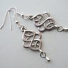 Silver Celtic Style Drop Earrings   KCJ658