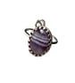 Sterling Silver Adjustable Ring Chevron Amethyst Oval Gemstone Jewellery Gift - Image 2