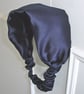 Silk Headband Navy Blue Mulberry Silk Hairband Elasticated